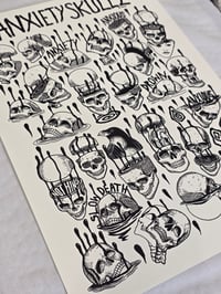ANXIETY SKULLZ A3 PRINT 