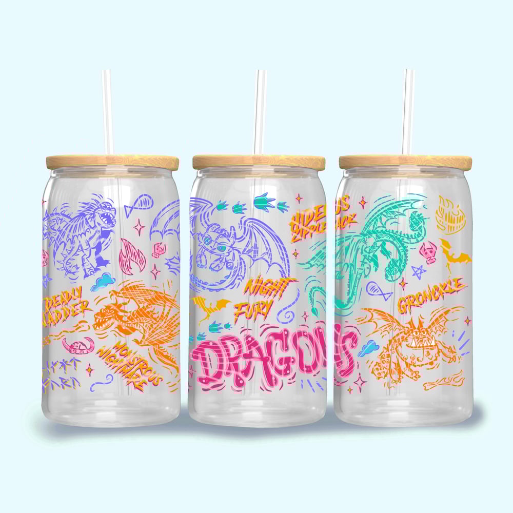 Image of Train Your Dragon Uv Dtf Wrap Double Sided W0708