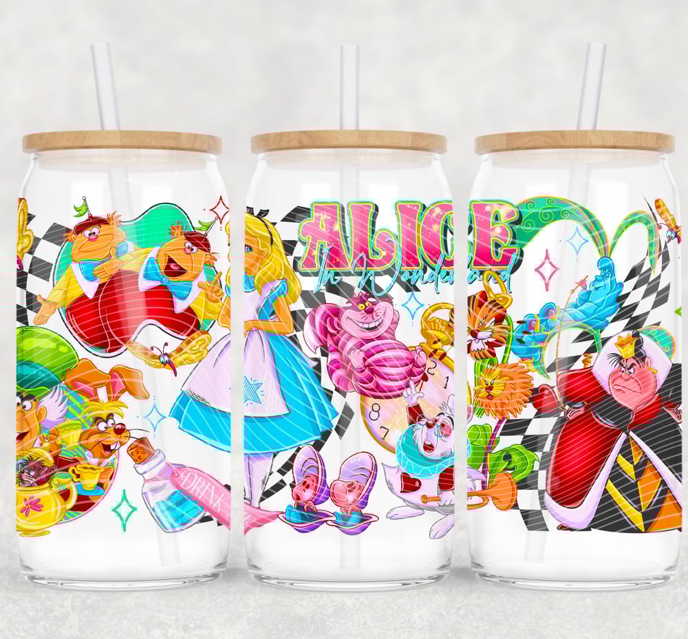 Image of Alice In Wonderland Uv Dtf Wrap Double Sided   W0645