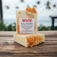 Honey Clementine: Goat Milk and Tallow Soap, Handmade Natural Bar, Infused With Organic Oils