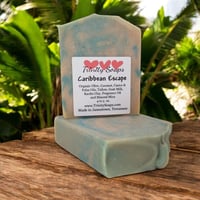 Caribbean Escape: Goat Milk and Tallow Soap, Handmade Natural Bar With Tropical Scent