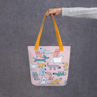 Image 1 of Dog Prints Tote Bag