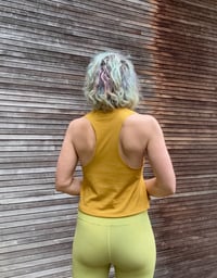 Image of Fern Cropped Tank in Yellow, Grey, Black or Dark Green
