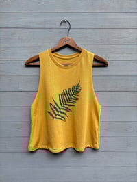 Image of Fern Cropped Tank in Yellow, Grey, Black or Dark Green