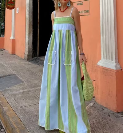 Image of Amalfi Striped Dress💚💙