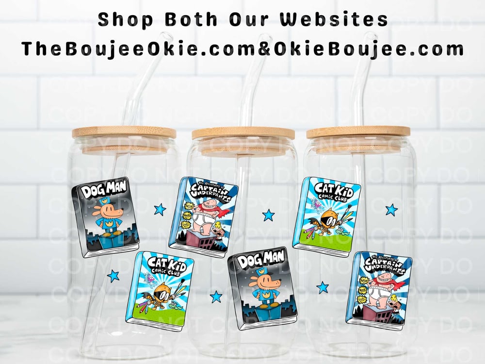 Image of Dog Man Captain Underpants Uv Dtf Wrap Double Sided W0749