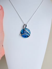 Curvy Blue Abalone Point Necklace
