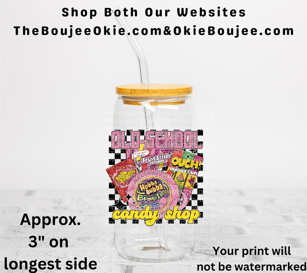 Image of Old School Candy Shop Uv Dtf Decal Double Sided       T2