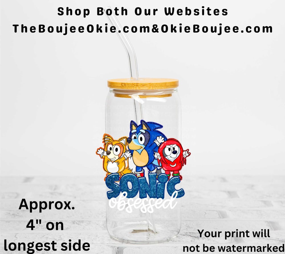 Image of Sonic Obsessed Uv Dtf Decal Double Sided     T2