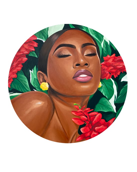 Image of Chaconia Garden (Acrylic Painting)