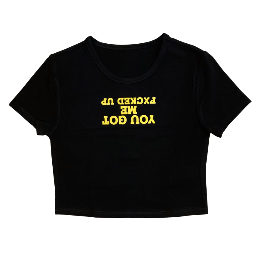 Image of YGMFU (Black Crop Top)