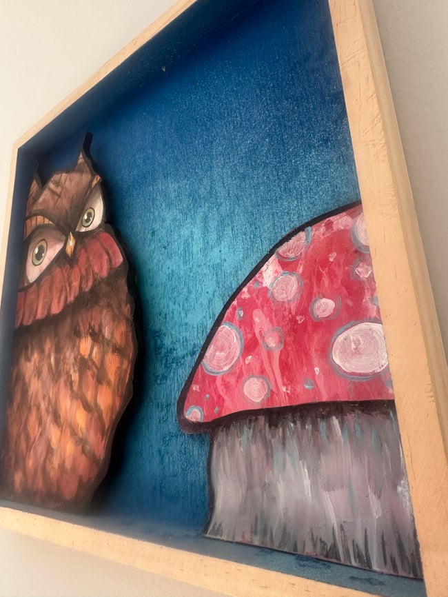 Owl And Santa Shroom