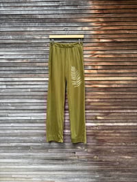 Image of Fern Pants, Green Cotton Lounge Pants