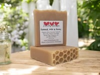 Oatmeal, Milk & Honey: Goat Milk and Tallow Soap, Handmade Natural Bar, Infused With Organic Oils