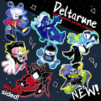 Image 1 of (PRE-ORDER) Deltarune (Darkners) 2.5" Acrylic Charms