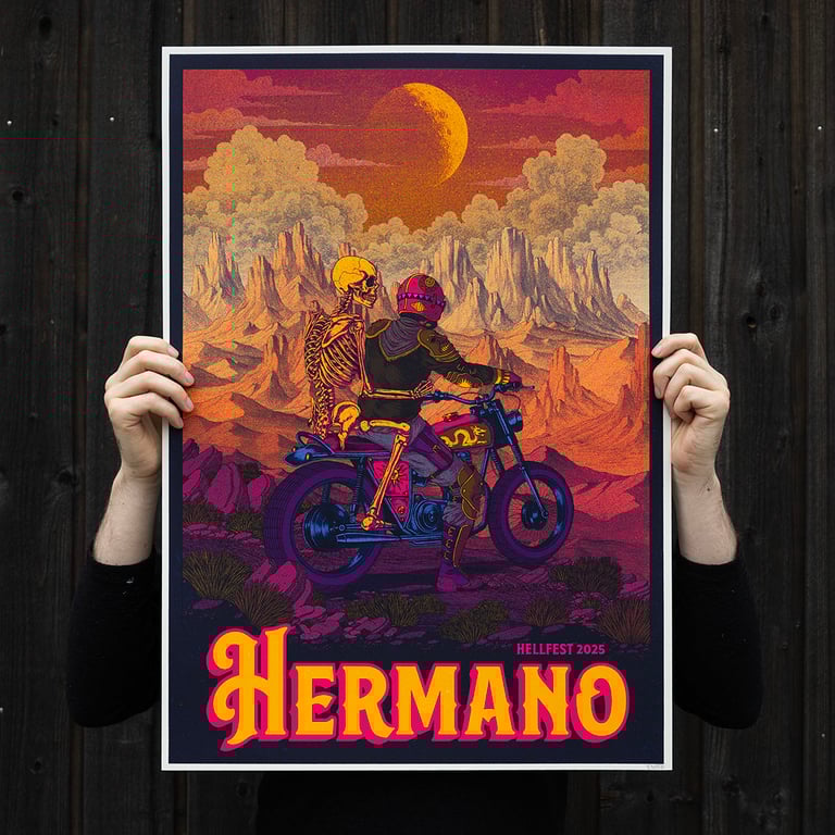 Hermano Hellfest 2025 - Screenprinted Poster