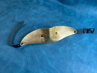 Image 7 of Leather Single Strap Panel Gag - Metallic color versions  