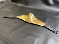 Image 9 of Leather Single Strap Panel Gag - Metallic color versions  