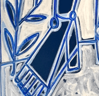 Image 6 of "Adam and Eve In Blue and White" by America Martin