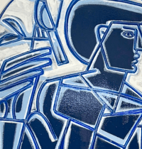 Image 7 of "Adam and Eve In Blue and White" by America Martin