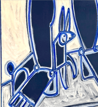 Image 8 of "Adam and Eve In Blue and White" by America Martin