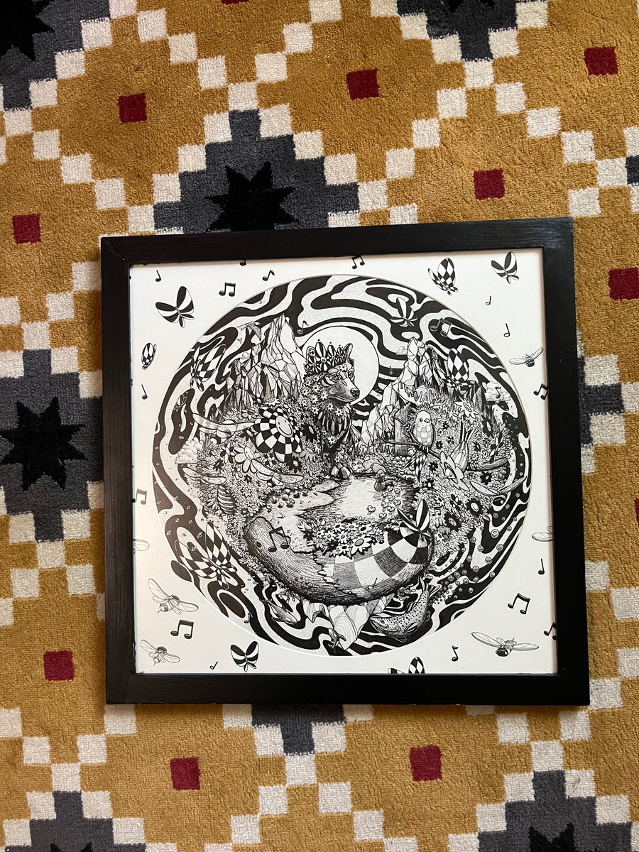 Image of "Arcadia, In Bloom" Original drawing, Framed