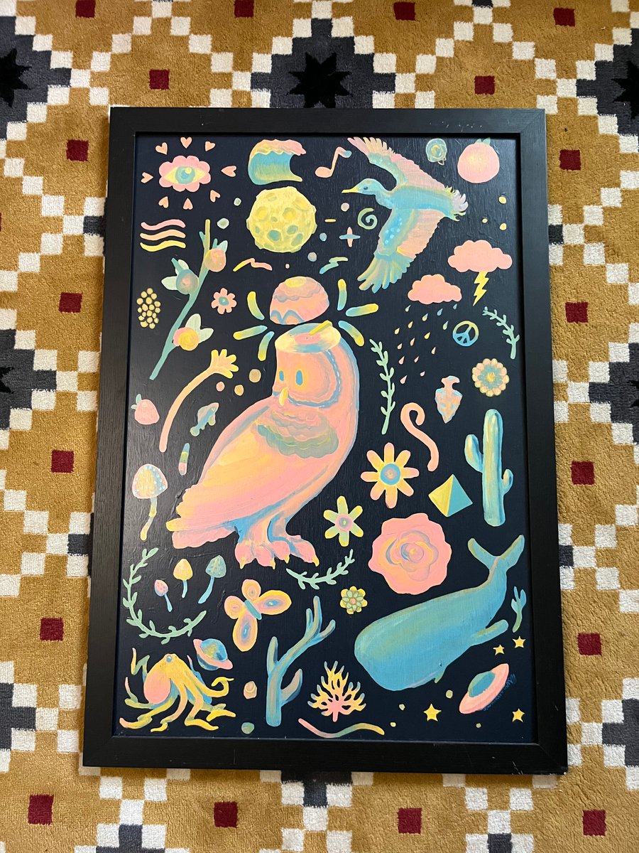 Image of "A Collection of things universally agreed upon as fucking cool" Original painting