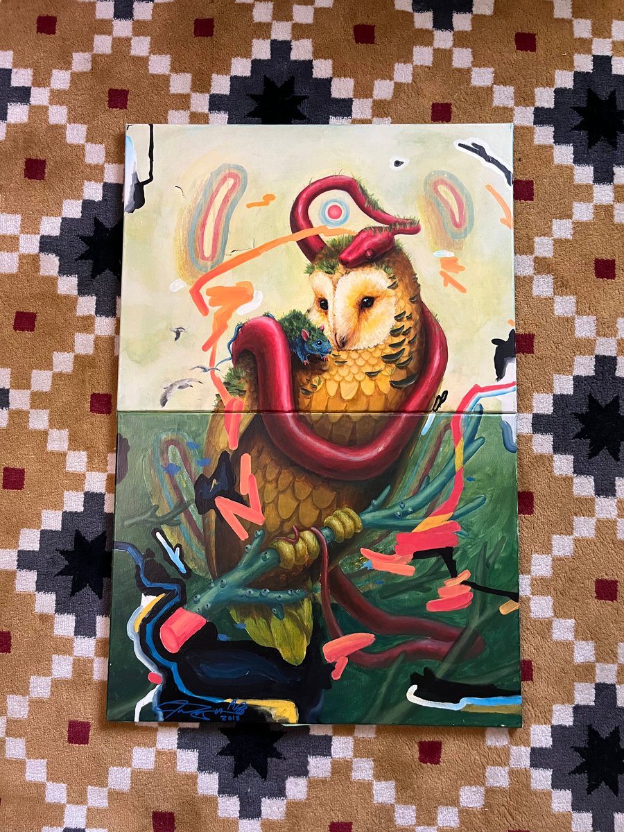 Image of "Friends" Original Painting Scratch and dent 50% off