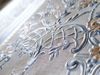 Image 4 of 1980s Vintage Zen Wallpaper Rolls - Retro MCM Swags Stripe Classy Pearl Blue Cameo - (Set of 2 & 3)