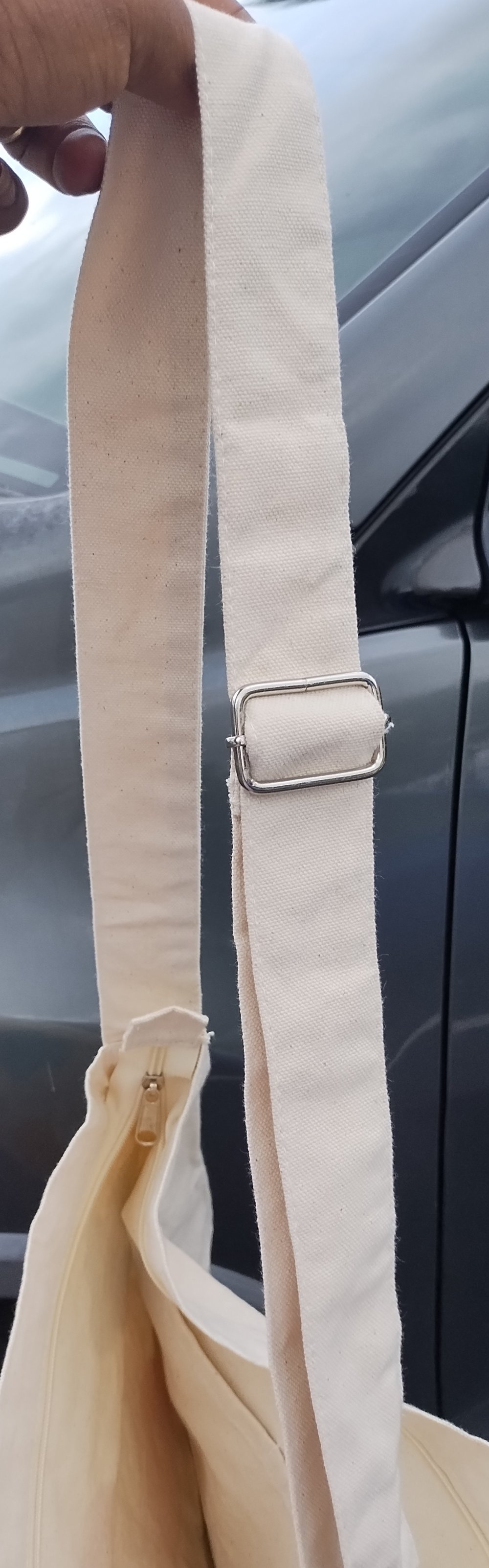 Natural Canvas Messenger Bag