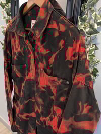 Image 2 of Red & Black Tie-Dye Shacket (Women’s Large – Zara)