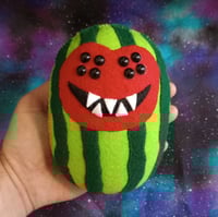 Image 3 of Fabric art watermelon creature