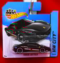 Image 1 of 2014 Hot Wheels # 35-Ferrari 458 Italia International Short Card – Diecast Car NIP” 