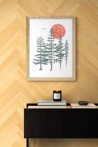 Image 1 of Evergreen Trees Silkscreen Art Print