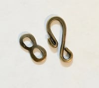 Image 1 of S Hook Clasps Plated Hook and Eye Clasps 16mm x 11mm approx. 144 pcs Choose Your Color F304
