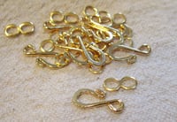 Image 4 of S Hook Clasps Plated Hook and Eye Clasps 16mm x 11mm approx. 144 pcs Choose Your Color F304