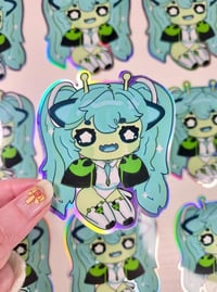 Image 3 of Alien Miku glorp sticker