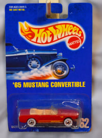 Image 1 of 1992 Hot Wheels Red” 1965 Mustang Convertible” Collectors No. 162 – Diecast Car NIP”