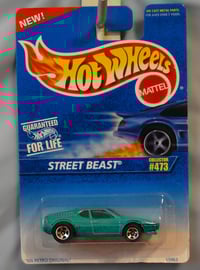 Image 1 of 1996 Hot Wheels Aqua Body Color Street Beast Collectors No. 473 – Diecast Car NIP”