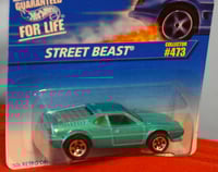 Image 3 of 1996 Hot Wheels Aqua Body Color Street Beast Collectors No. 473 – Diecast Car NIP”