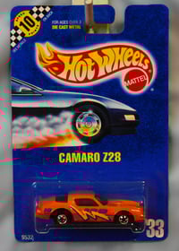 Image 1 of 1991 Hot Wheels Orange Body Color Camaro Z28 Collectors No. 33 – Diecast Car NIP”