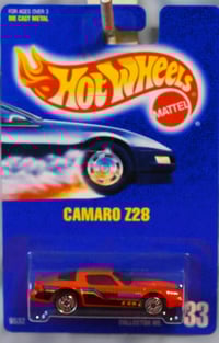 Image 1 of 1992 Hot Wheels Red Body Color Camaro Z28 Collectors No. 33 – Diecast Car NIP”