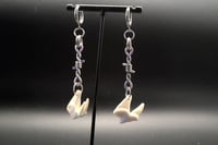Image 1 of Barbed Wire Coyote Molar Earrings