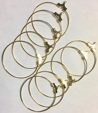 Image 4 of Beading Hoops Plated Smooth Round Bead Hoops with 2mm Loop Choose from 40mm, 30mm or 20mm