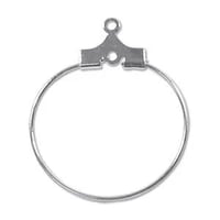 Image 2 of Beading Hoops Plated Smooth Round Bead Hoops with 2mm Loop Choose from 40mm, 30mm or 20mm