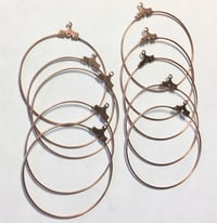 Image 3 of Beading Hoops Plated Smooth Round Bead Hoops with 2mm Loop Choose from 40mm, 30mm or 20mm