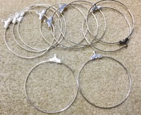 Image 5 of Beading Hoops Plated Smooth Round Bead Hoops with 2mm Loop Choose from 40mm, 30mm or 20mm