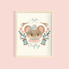 Crafty Mouse Illustrated Art Print