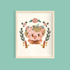 Piggy Illustrated Art Print