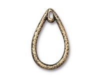 Image 1 of Teardrop Hoop Connector Stitch Around TierraCast Hammered Distressed Choose Size/Color